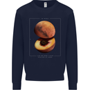 To Mars Peaches Space Planets Cosmos Mens Sweatshirt Jumper Navy Blue