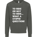 To Ride or Not to? What a Stupid Question Kids Sweatshirt Jumper Storm Grey