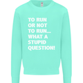 To Run or Not to? What a Stupid Question Mens Sweatshirt Jumper Peppermint