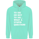 To Ski or Not to? What a Stupid Question Mens 80% Cotton Hoodie Peppermint
