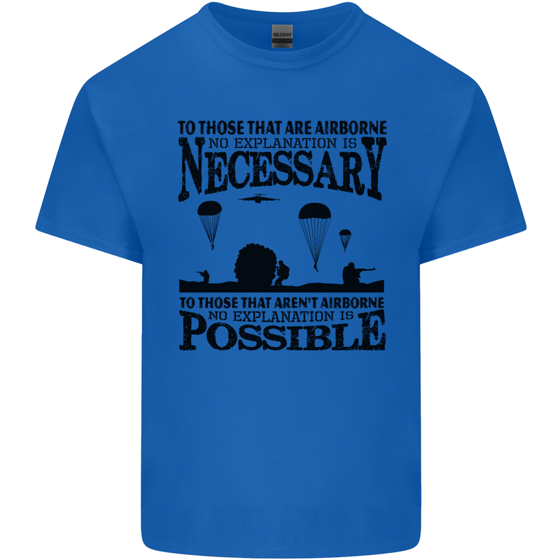 To Those Airborne Paras Parachute Regiment Mens Cotton T-Shirt Tee Top Royal Blue