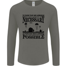 To Those Airborne Paras Parachute Regiment Mens Long Sleeve T-Shirt Charcoal