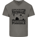 To Those Airborne Paras Parachute Regiment Mens V-Neck Cotton T-Shirt Charcoal