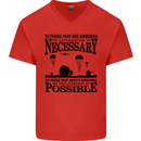 To Those Airborne Paras Parachute Regiment Mens V-Neck Cotton T-Shirt Red