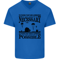 To Those Airborne Paras Parachute Regiment Mens V-Neck Cotton T-Shirt Royal Blue