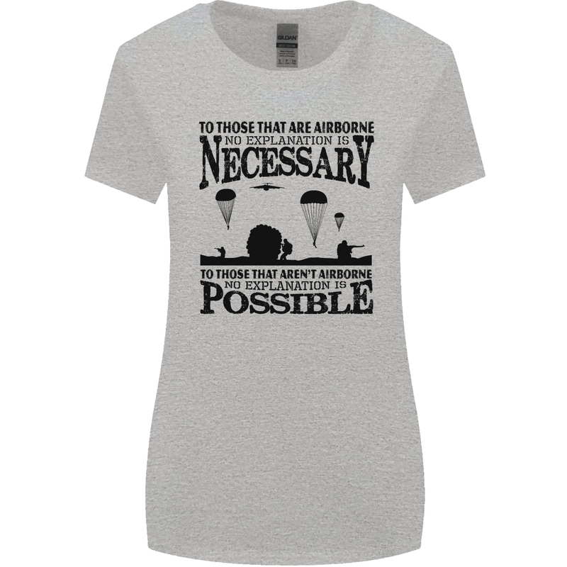To Those Airborne Paras Parachute Regiment Womens Wider Cut T-Shirt Sports Grey