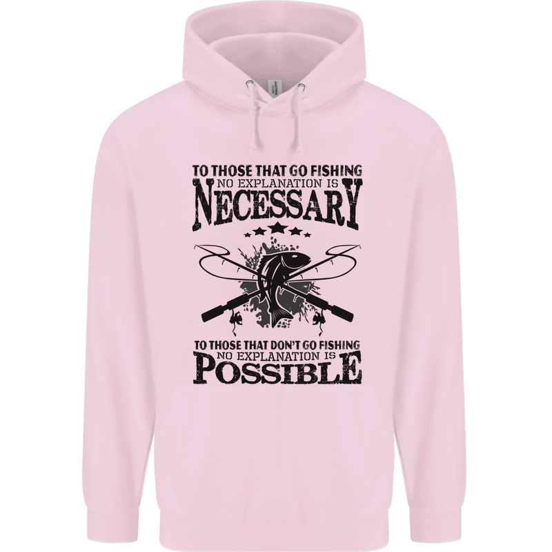 To Those That Go Fishing Funny Fisherman Childrens Kids Hoodie Light Pink