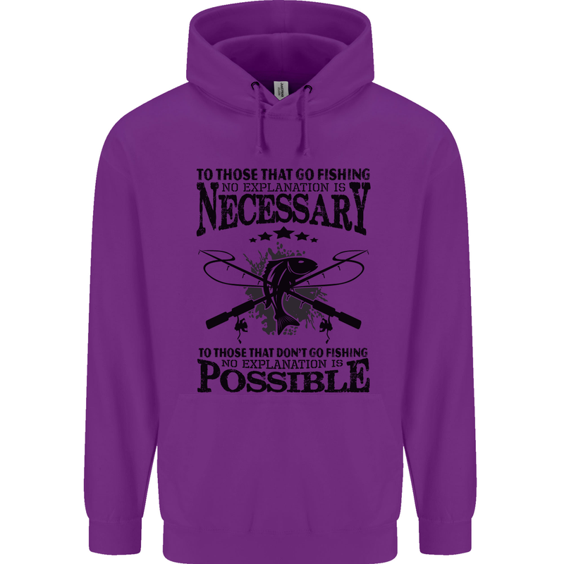 To Those That Go Fishing Funny Fisherman Childrens Kids Hoodie Purple