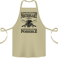To Those That Go Fishing Funny Fisherman Cotton Apron 100% Organic Khaki