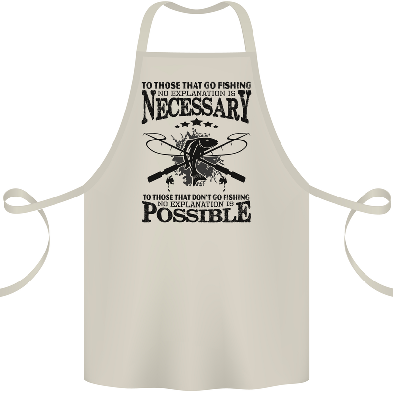 To Those That Go Fishing Funny Fisherman Cotton Apron 100% Organic Natural