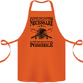To Those That Go Fishing Funny Fisherman Cotton Apron 100% Organic Orange