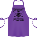 To Those That Go Fishing Funny Fisherman Cotton Apron 100% Organic Purple