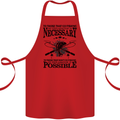 To Those That Go Fishing Funny Fisherman Cotton Apron 100% Organic Red
