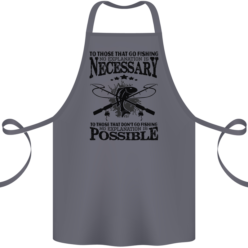 To Those That Go Fishing Funny Fisherman Cotton Apron 100% Organic Steel