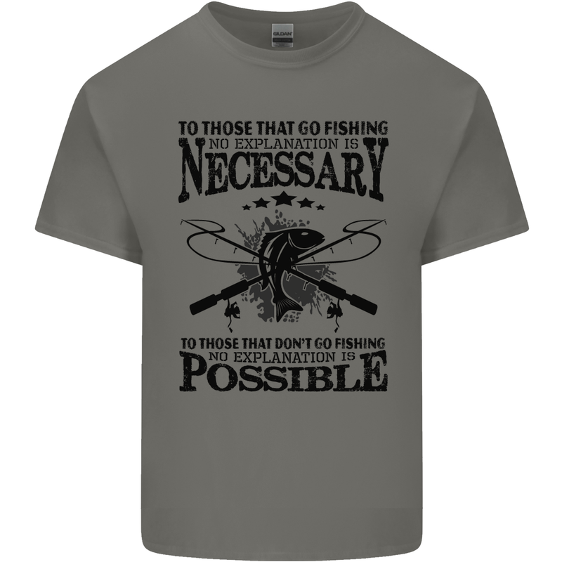 To Those That Go Fishing Funny Fisherman Kids T-Shirt Childrens Charcoal