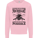 To Those That Go Fishing Funny Fisherman Mens Sweatshirt Jumper Light Pink