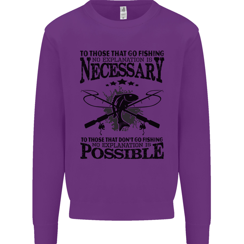 To Those That Go Fishing Funny Fisherman Mens Sweatshirt Jumper Purple