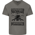 To Those That Go Fishing Funny Fisherman Mens V-Neck Cotton T-Shirt Charcoal