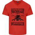 To Those That Go Fishing Funny Fisherman Mens V-Neck Cotton T-Shirt Red