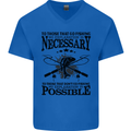 To Those That Go Fishing Funny Fisherman Mens V-Neck Cotton T-Shirt Royal Blue