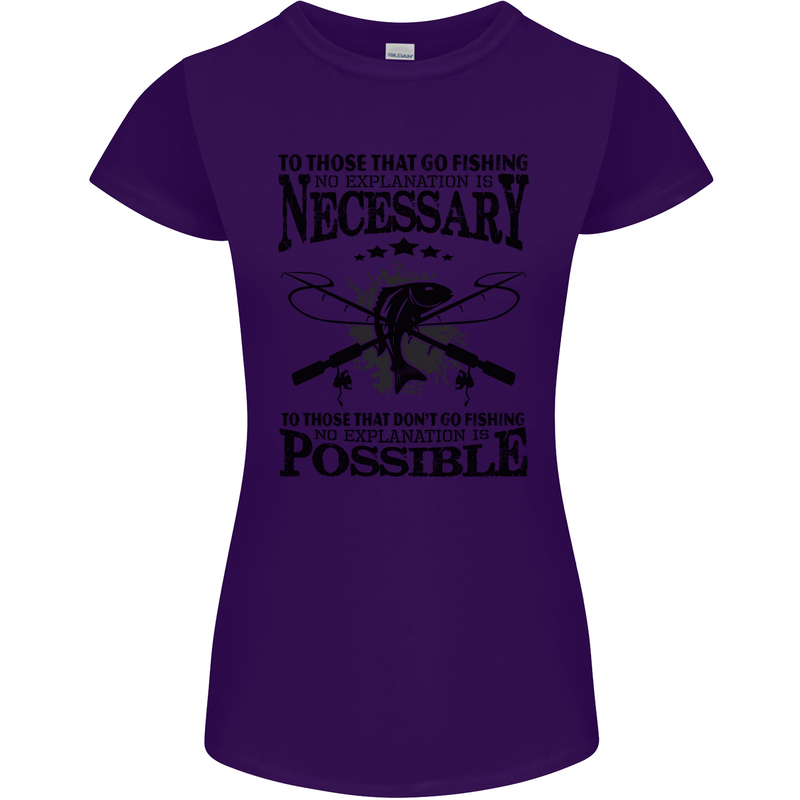 To Those That Go Fishing Funny Fisherman Womens Petite Cut T-Shirt Purple