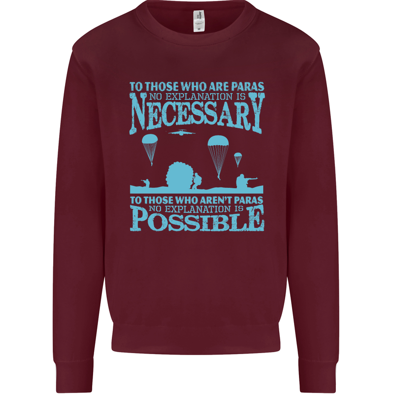 To Those The Parachute Regiment 1 2 3 Para Kids Sweatshirt Jumper Maroon