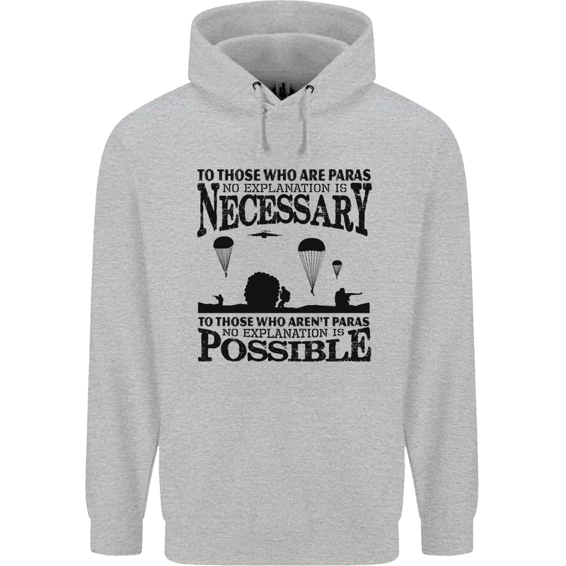 To Those The Parachute Regiment 1 2 3 Para Mens 80% Cotton Hoodie Sports Grey
