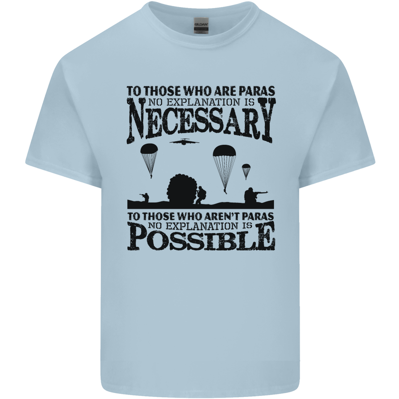 To Those The Parachute Regiment 1 2 3 Para Mens Cotton T-Shirt Tee Top Light Blue