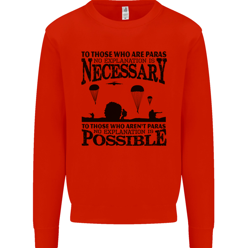 To Those The Parachute Regiment 1 2 3 Para Mens Sweatshirt Jumper Bright Red