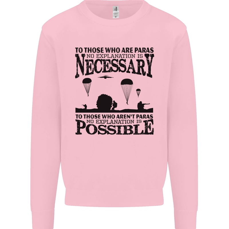 To Those The Parachute Regiment 1 2 3 Para Mens Sweatshirt Jumper Light Pink