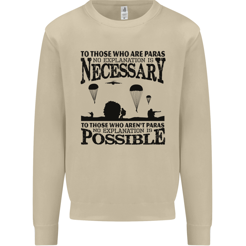 To Those The Parachute Regiment 1 2 3 Para Mens Sweatshirt Jumper Sand