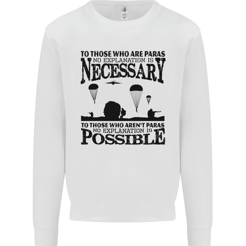 To Those The Parachute Regiment 1 2 3 Para Mens Sweatshirt Jumper White