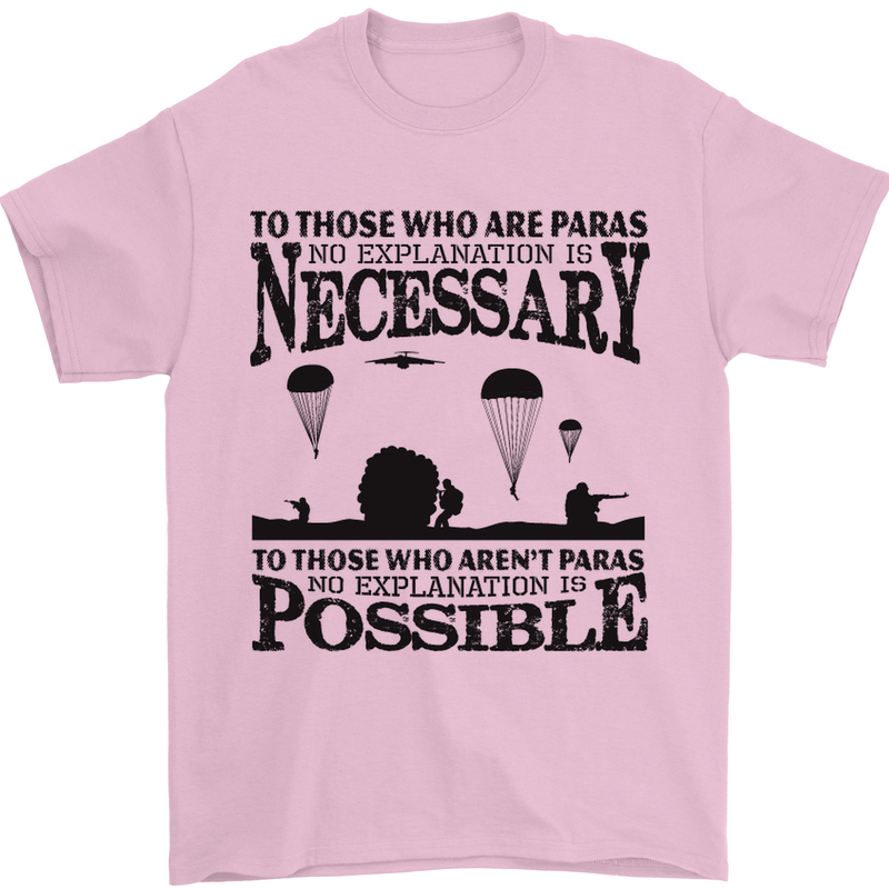 To Those The Parachute Regiment 1 2 3 Para Mens T-Shirt Cotton Gildan Light Pink