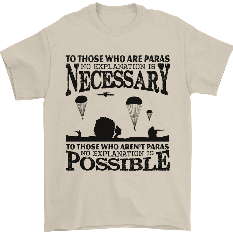 To Those The Parachute Regiment 1 2 3 Para Mens T-Shirt Cotton Gildan Sand