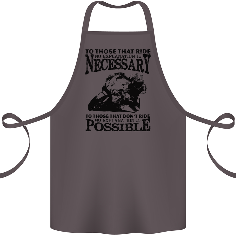To Those Who Ride a Motorbike Biker Cotton Apron 100% Organic Dark Grey