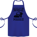 To Those Who Ride a Motorbike Biker Cotton Apron 100% Organic Royal Blue