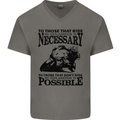 To Those Who Ride a Motorbike Biker Mens V-Neck Cotton T-Shirt Charcoal