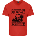 To Those Who Ride a Motorbike Biker Mens V-Neck Cotton T-Shirt Red