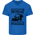 To Those Who Ride a Motorbike Biker Mens V-Neck Cotton T-Shirt Royal Blue