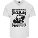 To Those Who Ride a Motorbike Biker Mens V-Neck Cotton T-Shirt White