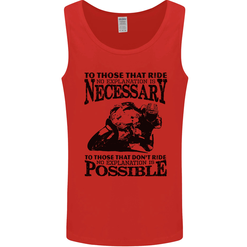 To Those Who Ride a Motorbike Biker Mens Vest Tank Top Red
