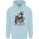To Valhalla Viking Warrior Odin Childrens Kids Hoodie Light Blue