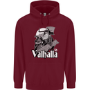To Valhalla Viking Warrior Odin Childrens Kids Hoodie Maroon