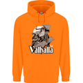To Valhalla Viking Warrior Odin Childrens Kids Hoodie Orange