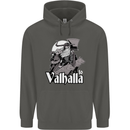 To Valhalla Viking Warrior Odin Childrens Kids Hoodie Storm Grey