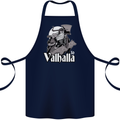 To Valhalla Viking Warrior Odin Cotton Apron 100% Organic Navy Blue