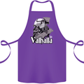 To Valhalla Viking Warrior Odin Cotton Apron 100% Organic Purple