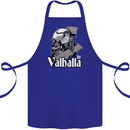 To Valhalla Viking Warrior Odin Cotton Apron 100% Organic Royal Blue