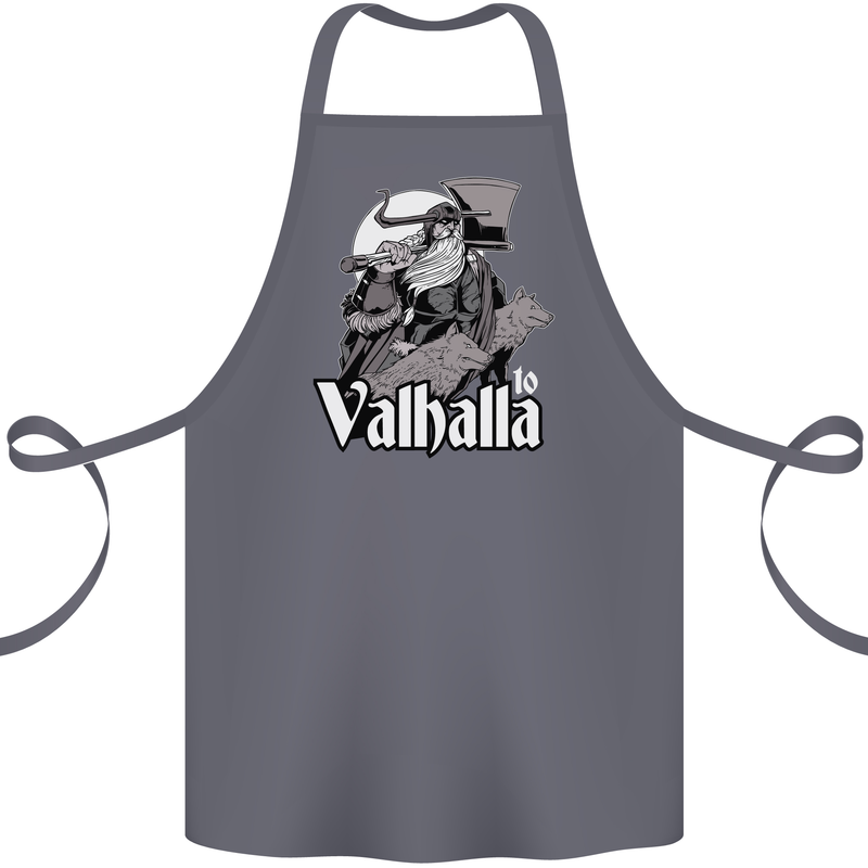 To Valhalla Viking Warrior Odin Cotton Apron 100% Organic Steel