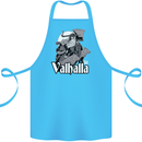 To Valhalla Viking Warrior Odin Cotton Apron 100% Organic Turquoise